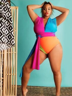 New NWT Nakimuli Bright Delight Swimsuit XL